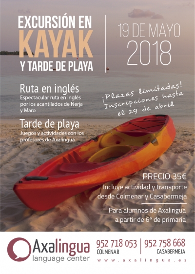 Kayak en inglés y tarde de playa